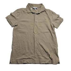 LACOSTE Regular Fit Men's piqué polo shirt beige color size Small